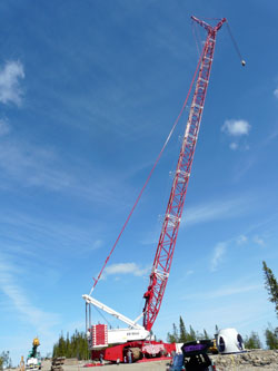 Den stora kranen 550ton på Ursåsen